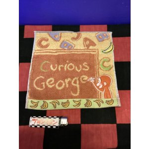 画像: おさるのジョージ　ミニタオル　(コクバン/ベージュ)