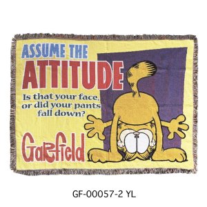 画像: ガーフィールド　フリンジタペストリー　（イエロー)