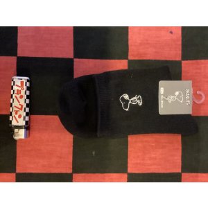 画像: スヌーピー　レディース靴下（ラインシュウソックス/ブラック)59