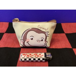 画像: おさるのジョージ　三角ミニポーチ（ジョージアップ)