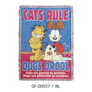 画像: ガーフィールド　フリンジタペストリー　（ブルー)