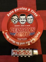 画像: ブリキアッシュトレイ　灰皿　（PEPBOYS AUTO/レッド）