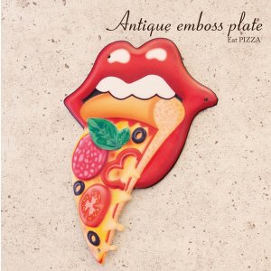 画像: アンティークエンボスプレート［Eat PIZZA］