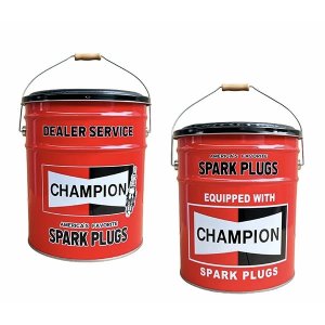 画像: PLUG オイル缶スツール (レッド/チャンピオン)