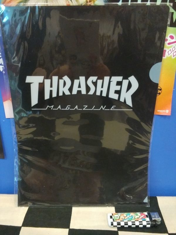 画像1: THRASHER　クリアファイル（ブラック×ホワイト）