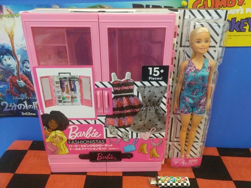 画像1: バービー人形　バービーとピンクなクローゼット　ドール&ファッションセット