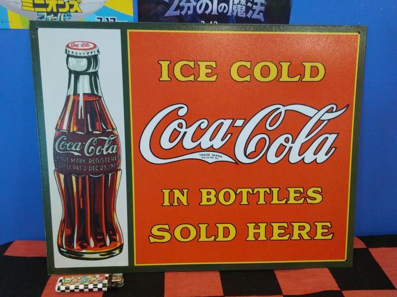 コカ・コーラ ブリキプレート（ICE COLD / IN BOTTLES SOLD HERE