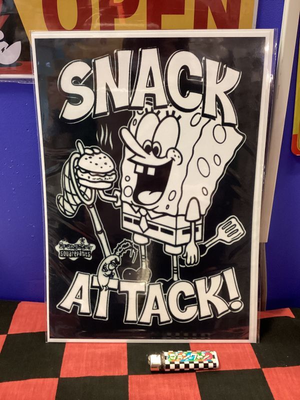 キャラクターポスター スポンジボブ Snack Attack プランクトン