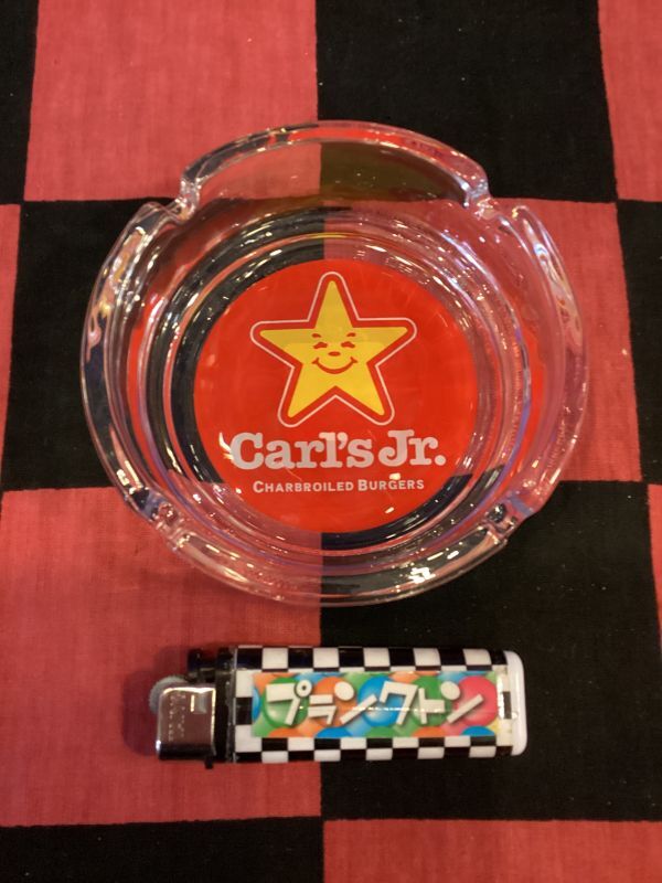 画像1: ヴィンテージアメリカンガラストレイ　灰皿　（Carl's Jr./CHARBROILED BURGERS）