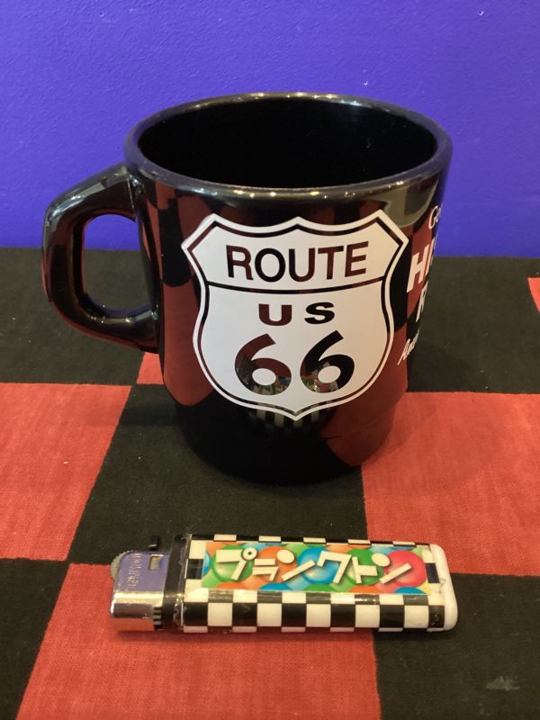 画像1: ミルキースタッキングマグカップ（ROUTE66 ブラック　ルート66） 