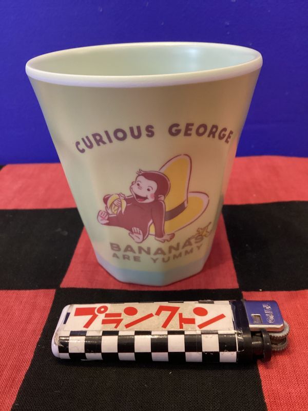 画像1: おさるのジョージ　マットメラミンカップ（バナナおいしい）