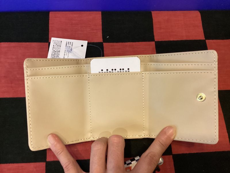 画像3: スヌーピー　三つ折りコンパクトがま口財布(ワッペン/アイボリー)