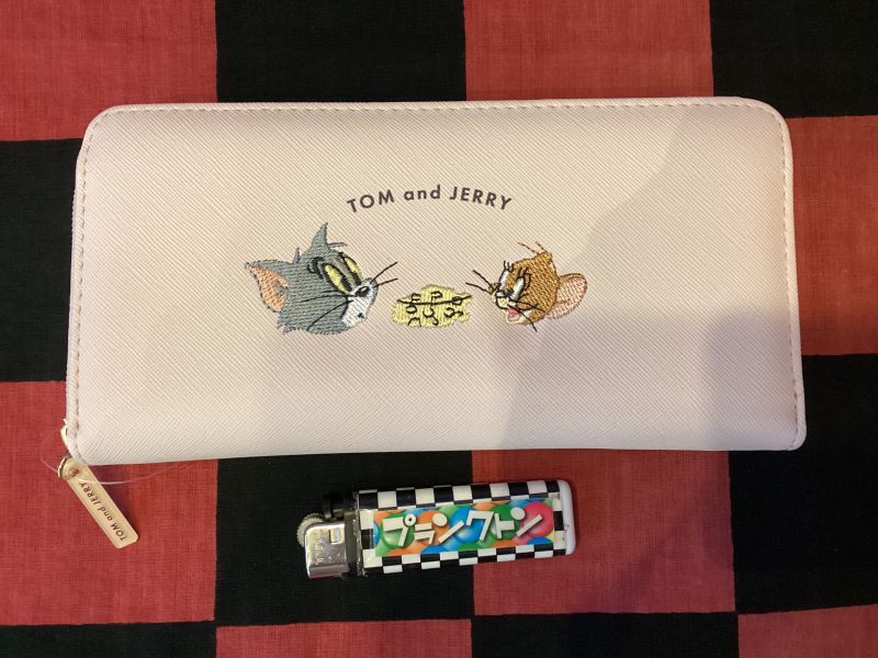 画像1: トム＆ジェリー　長財布（ベージュ/ワンポイント刺繍）