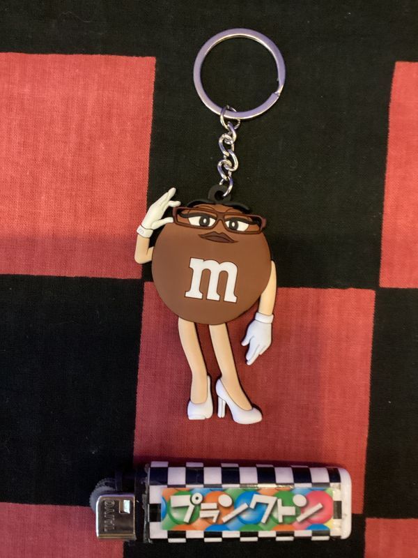 画像1: m&ms ラバーキーホルダー（ブラウン）