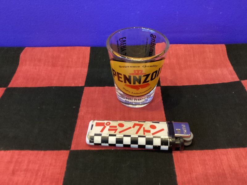 画像1: ミニグラス　ヴィンテージ風ショットグラス（PENNZOIL）