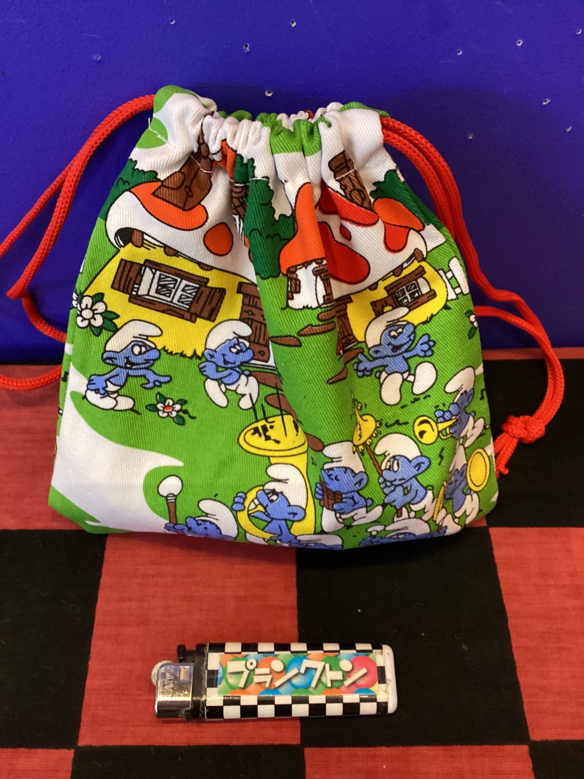 画像2: スマーフ　巾着　（スマーフハウス）