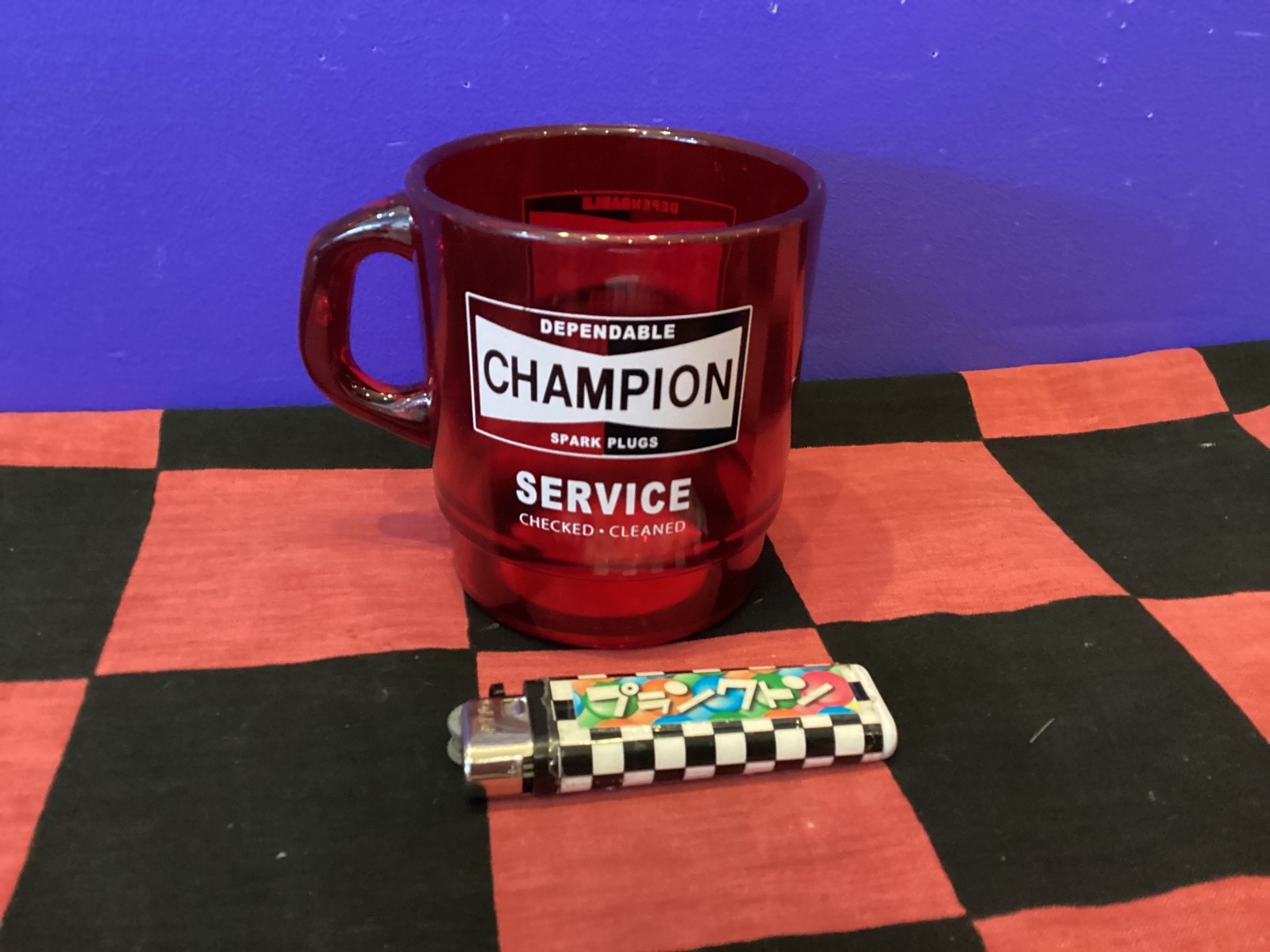 画像1: ミルキースタッキングマグカップ（クリアーレッド　CHAMPION） 