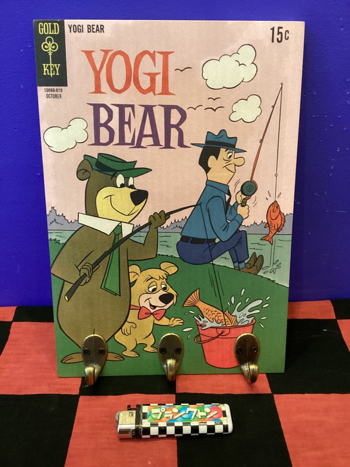 画像1: コミックウッドフックボード（YOGI BEAR/ヨギベア）