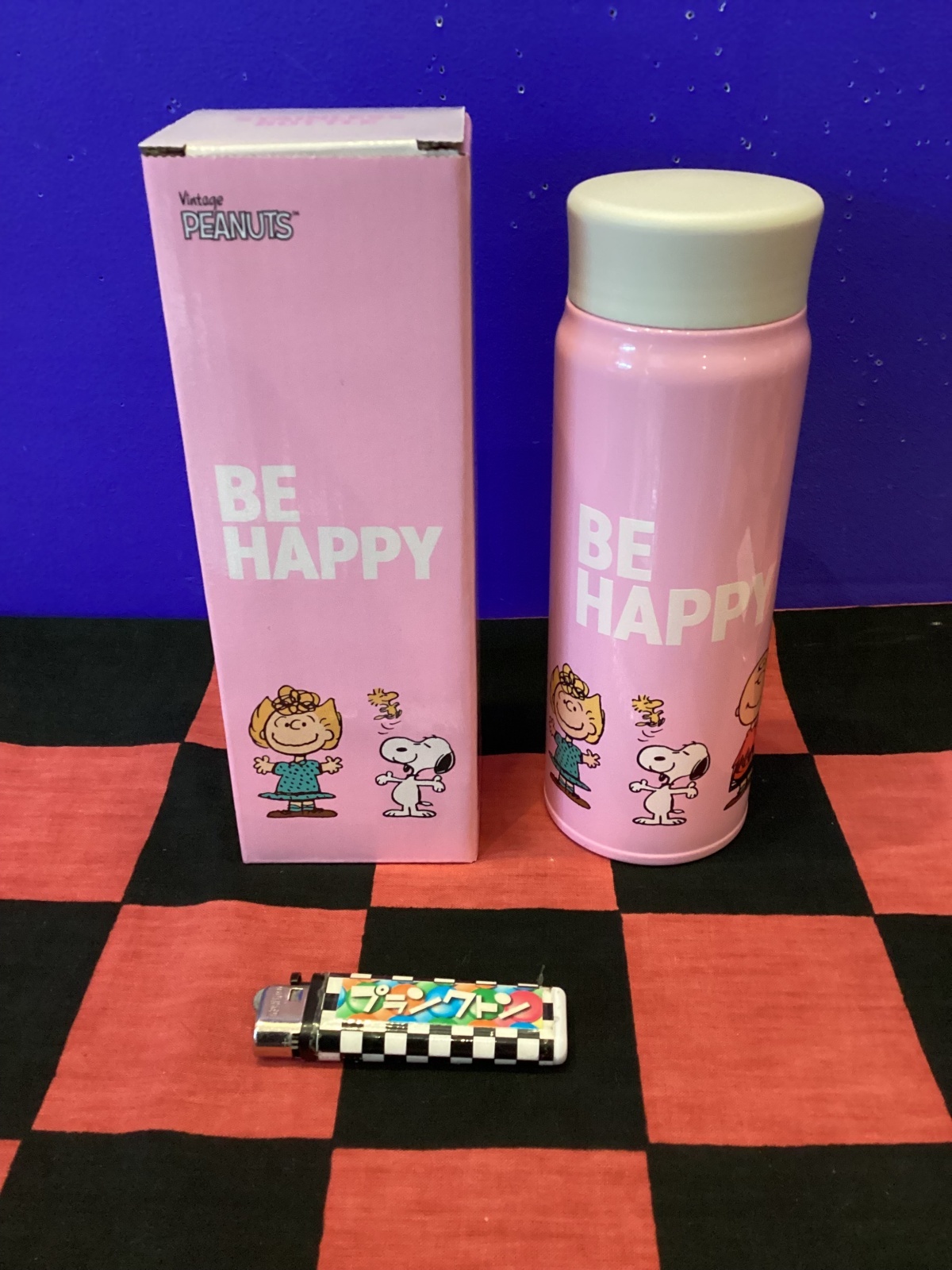 画像1: スヌーピー　ステンレス製携帯用まほうびん　ステンレスボトル　水筒（BE HAPPY ピンク）