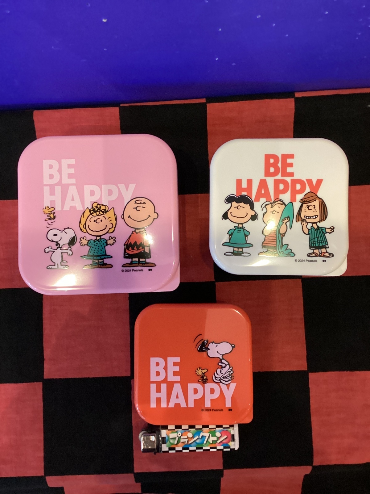 画像1: スヌーピー　3Pランチボックス シールランチボックス（PEANUTS  BE HAPPY ）