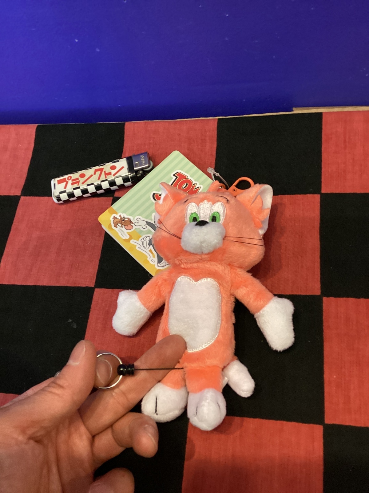 画像3: トムとジェリー　ぬいぐるみリールキーカバー（トム　オレンジ）
