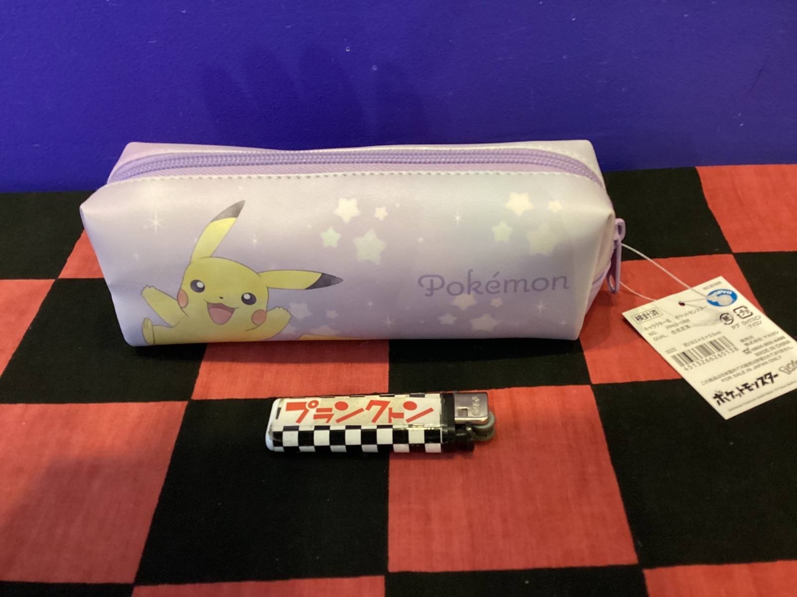 画像1: ポケットモンスター　スクエアペンポーチ　（ピカチュウ　パープル）