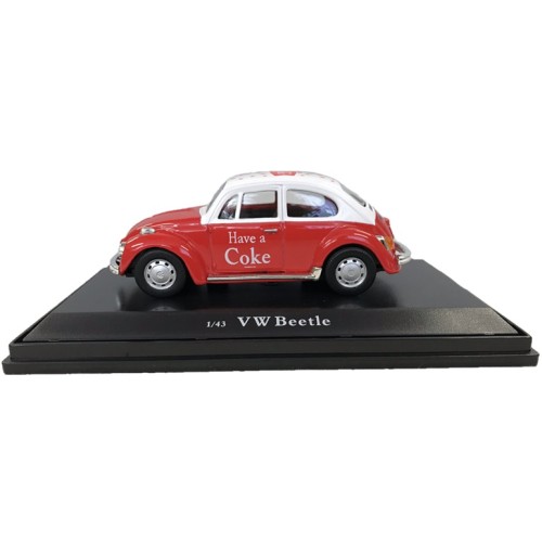 画像1: Coca-Cola Miniature Car 1966 VW Beetle Red 1/43スケール