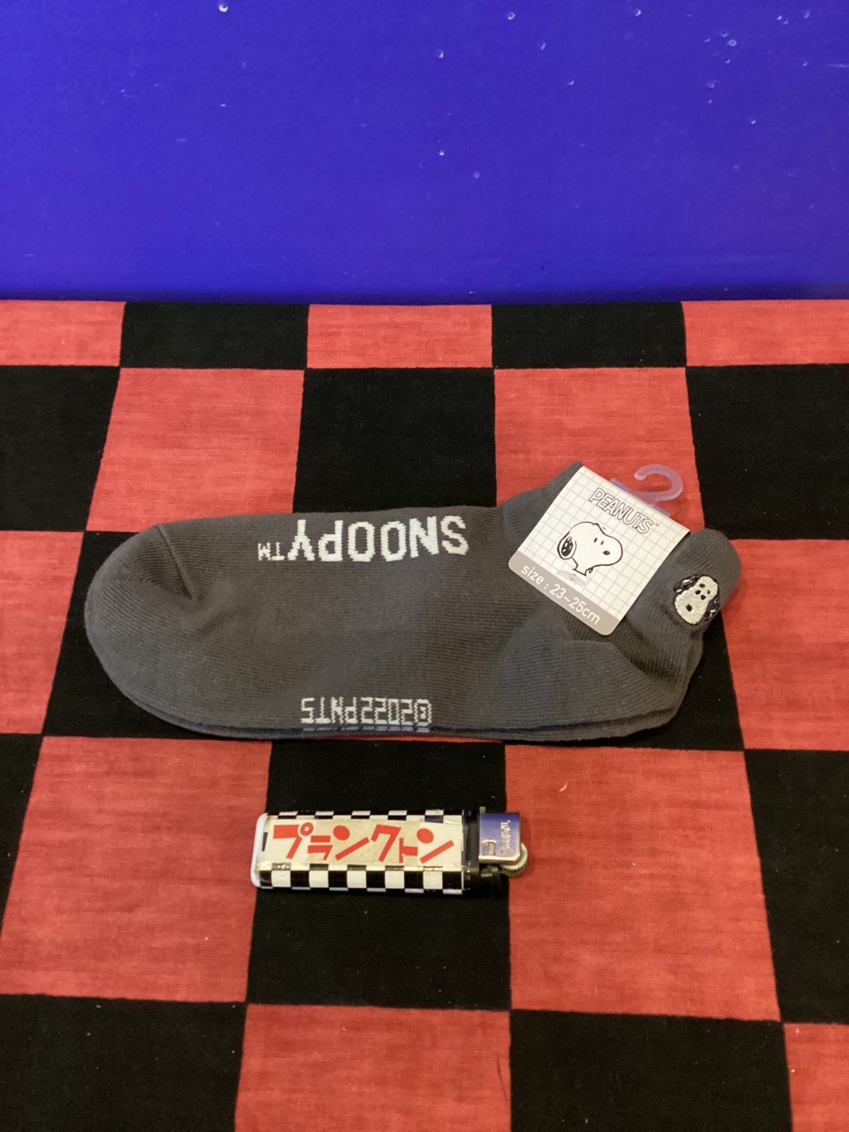 画像1: スヌーピー　バックポイント　レディース靴下（スヌーピー/グレー）63