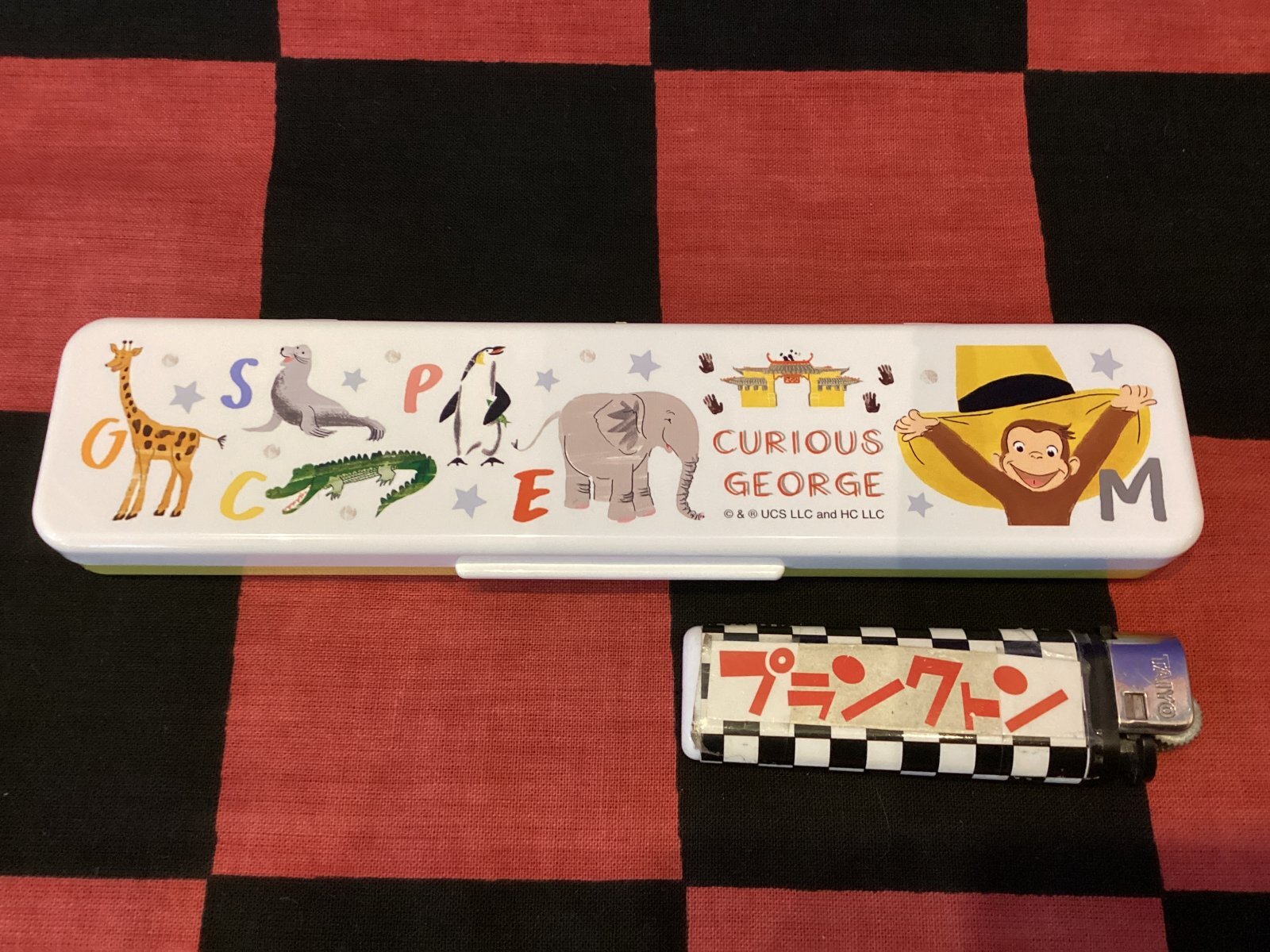 画像1: おさるのジョージ　音が鳴らないコンビセット　お箸&スプーンセット（ZOO）