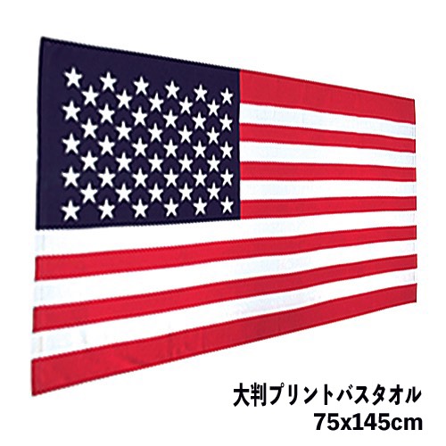 画像1: プリントバスタオル(星条旗)