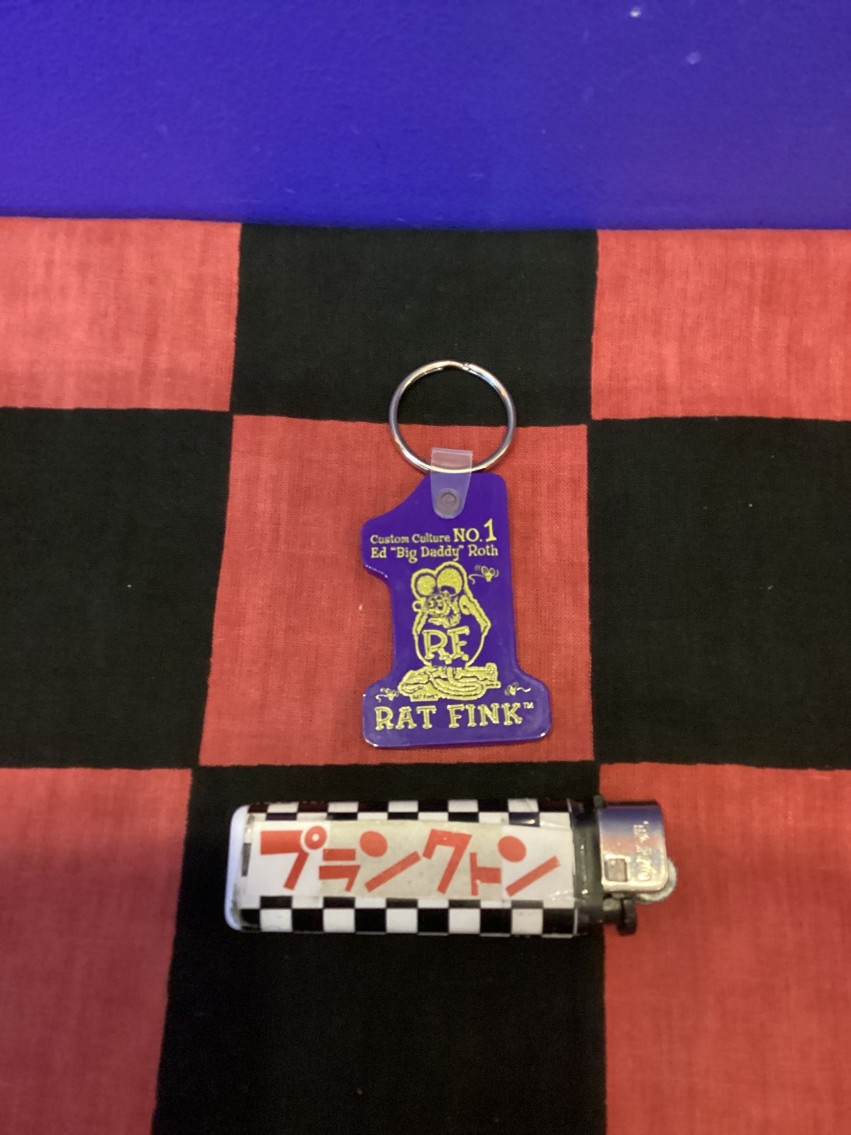 画像1: ラットフィンク　ラバーキーホルダー　（NO.1/パープル）