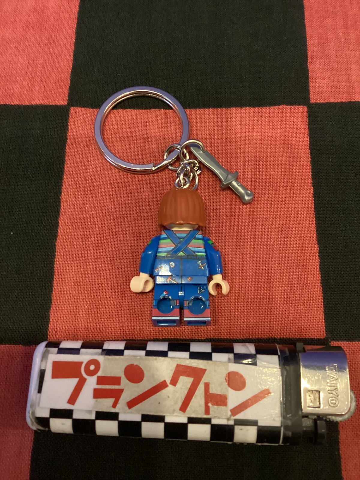 画像2: LEGO風ブロック　キャラクターキーホルダー(チャイルドプレイ/チャッキー/ナイフ)
