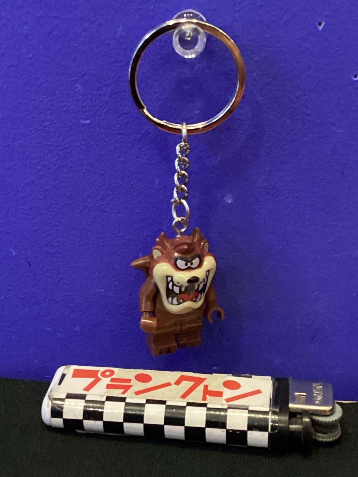 画像1: LEGO風ブロック　キャラクターキーホルダー(ルーニーテューンズ/タズマニアンデビル)