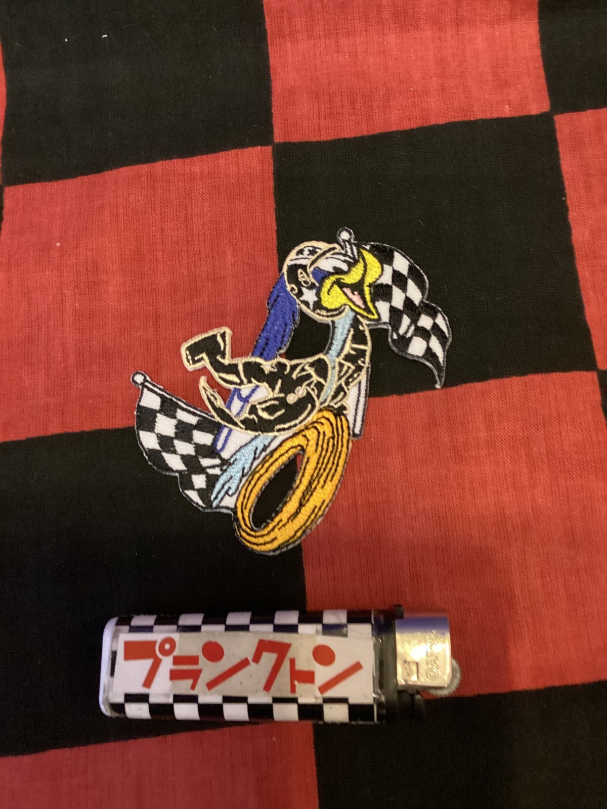 画像1: ルーニーテューンズ　　ワッペン（ロードランナー/チャッカーフラッグ）