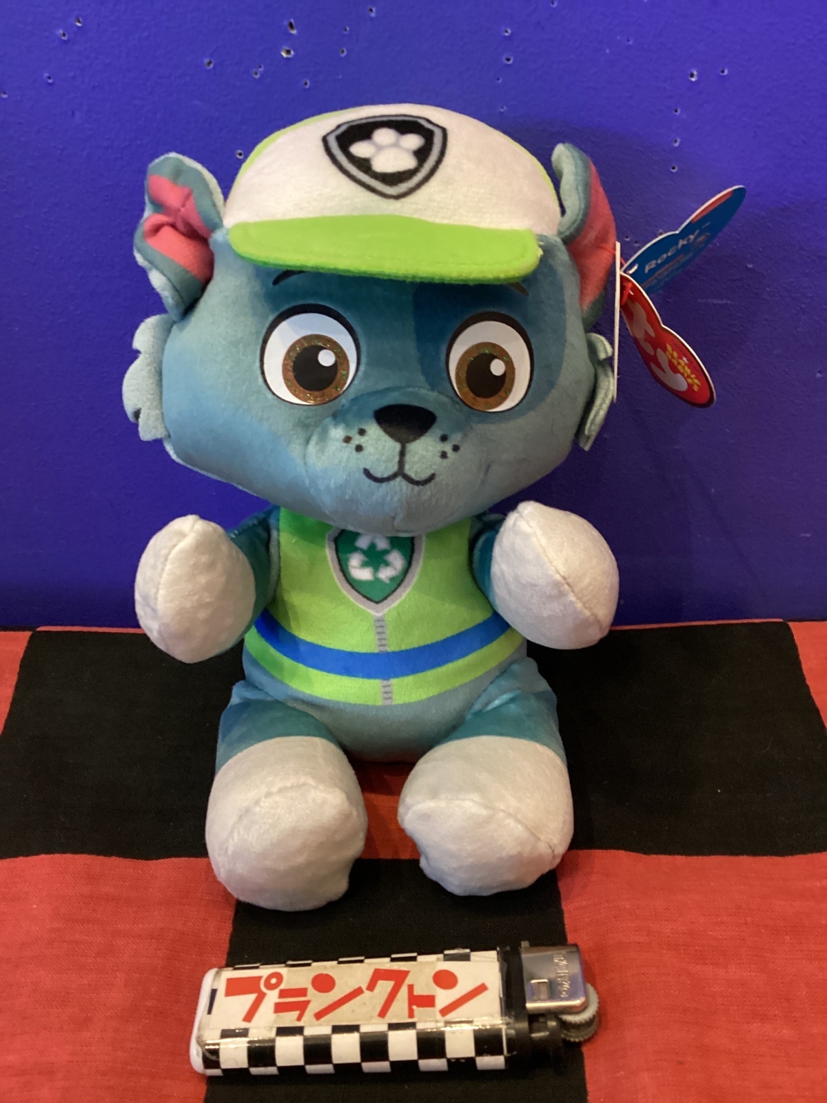 画像1: パウパトロール　TyぬいぐるみM （Rocky/ロッキー)