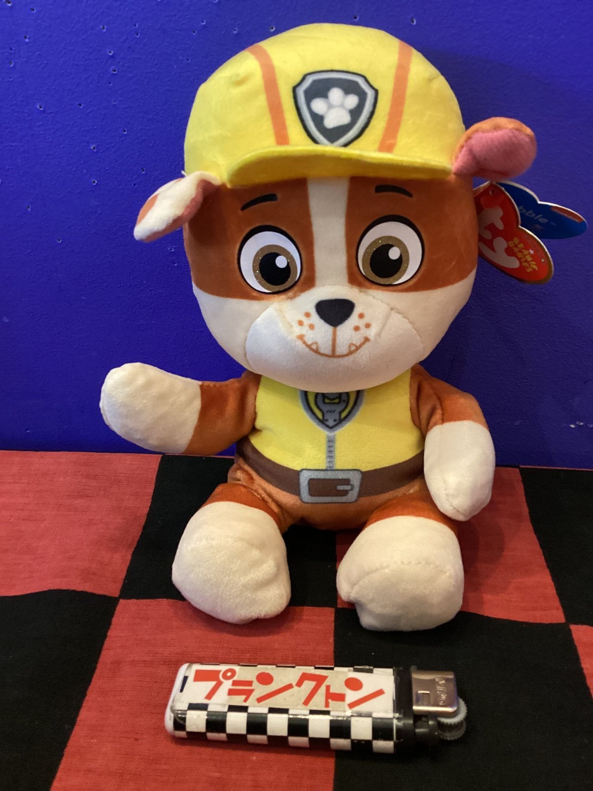 画像1: パウパトロール　TyぬいぐるみM （Rubble/ラブル)