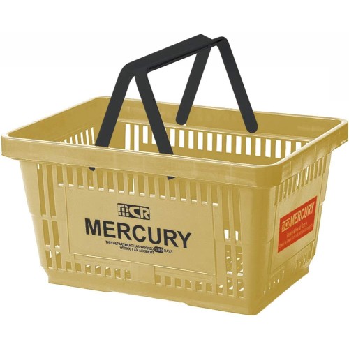 画像1: MERCURY マーケット バスケット (ベージュ) MEMABABE