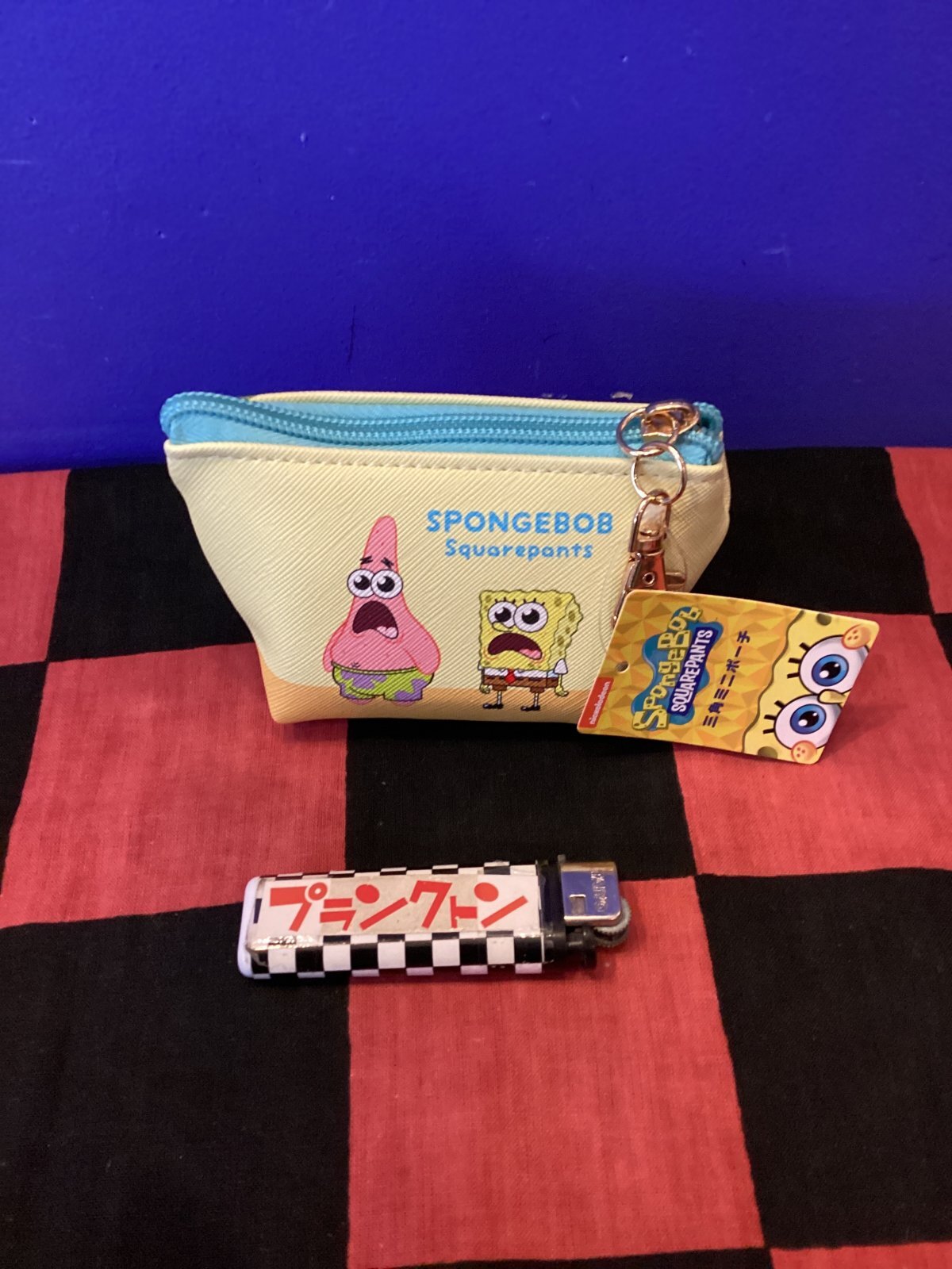 画像2: スポンジボブ　三角ミニポーチ（スポンジボブ）