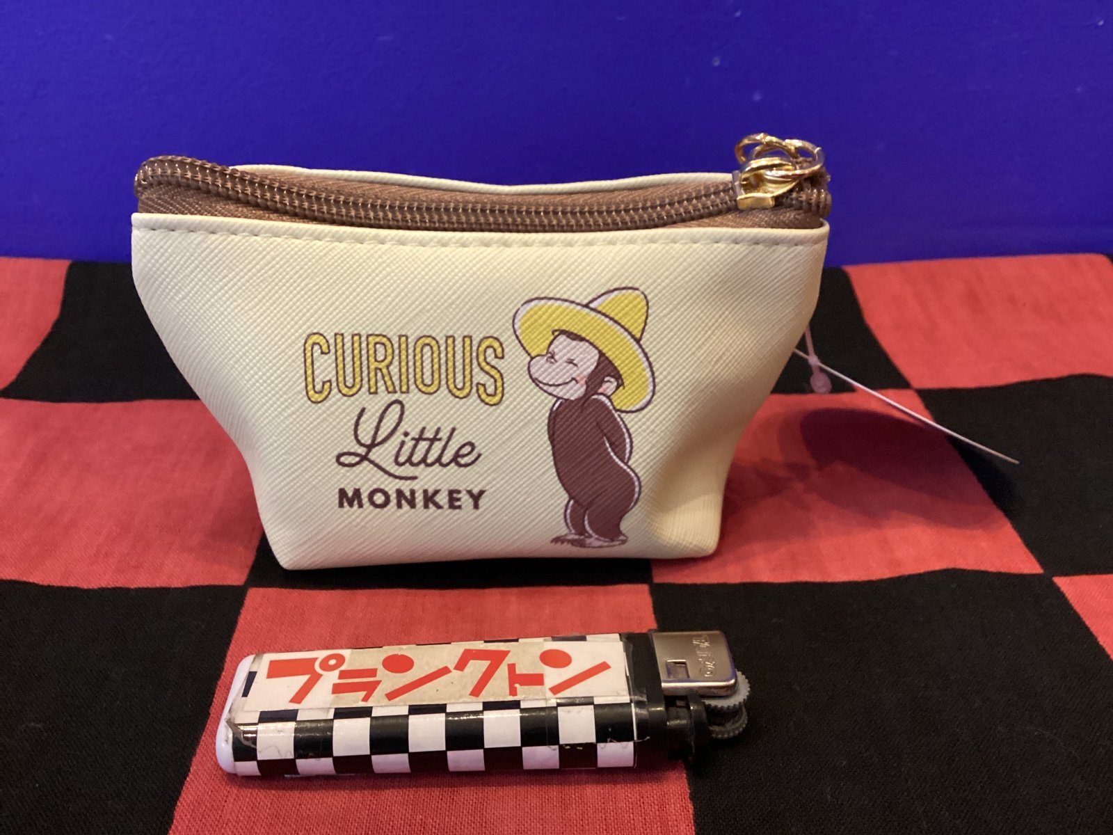 画像2: おさるのジョージ　三角ミニポーチ（ジョージアップ)